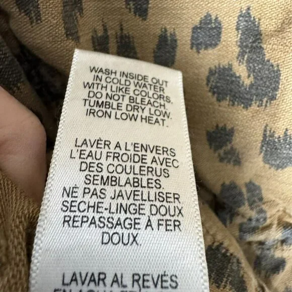 FRAME animal print Cheetah Service Cargo Jacket womens animal print size XXS - Picture 7 of 8